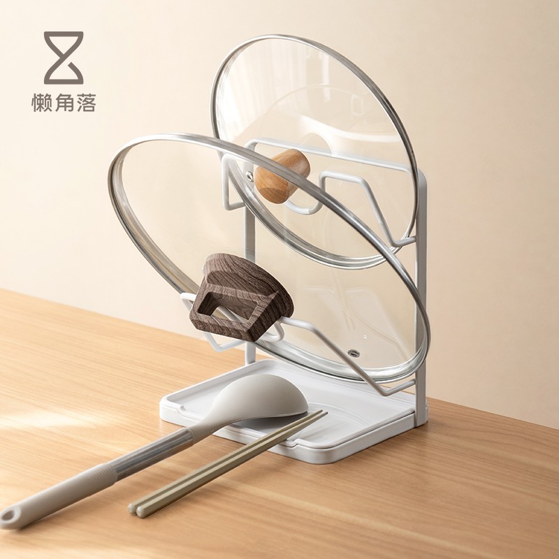 懒角落锅盖架台面置物架厨房多功能锅铲架放锅盖架子砧板架菜板架