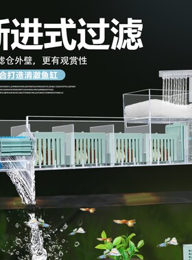 Jeneca/金利佳鱼缸过滤器净水循环三合一水泵滴流盒增氧过滤制氧