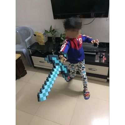 我的世界黑科技玩具钻石剑镐二合一可变形武器游戏道具装备热卖