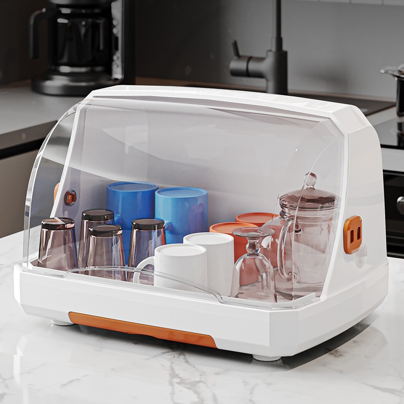 桌面杯子收纳置物架水杯收纳盒防尘玻璃茶杯托盘水果沥水收纳篮