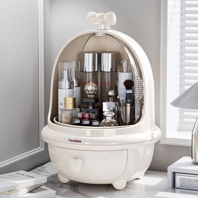 旋转化妆品收纳盒大容量梳妆台护肤品置物架高级桌面香水整理架