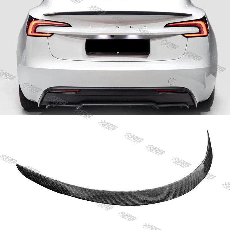 适用于特斯拉Model焕新Y尾翼干碳纤维定风翼免打孔高硬度轻重量