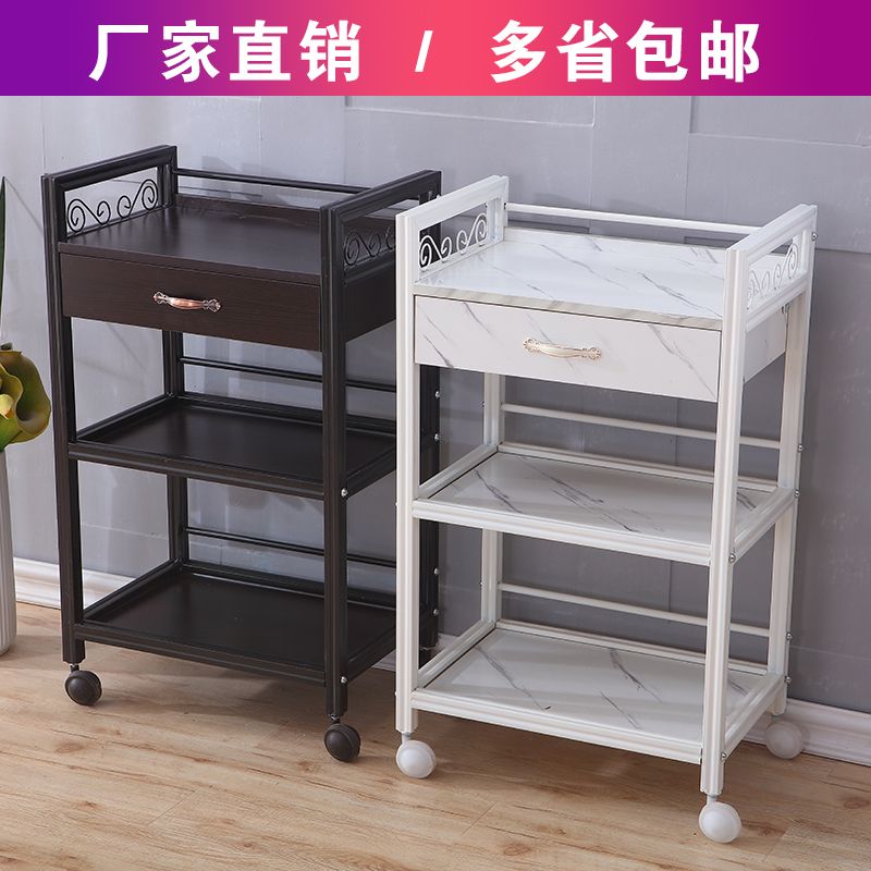 欧式美容仪器推车特价三层带抽屉美容院小推车工具车可移动置物架