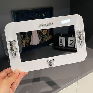 开关边框套不伤墙免粘双开亚克力开关边框套轻奢风遮丑现代简约防