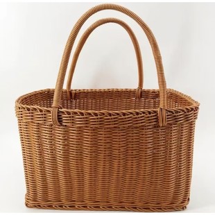 A075棕色买菜篮购物篮35