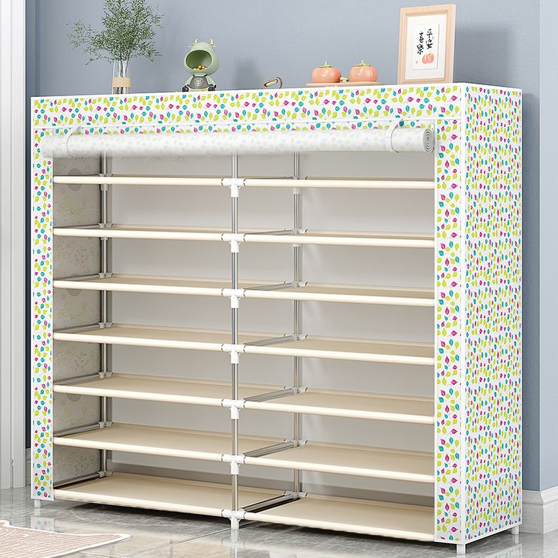 鞋架子多层家用收纳神器简易铁鞋柜门口家用防尘便宜卧室储物柜大