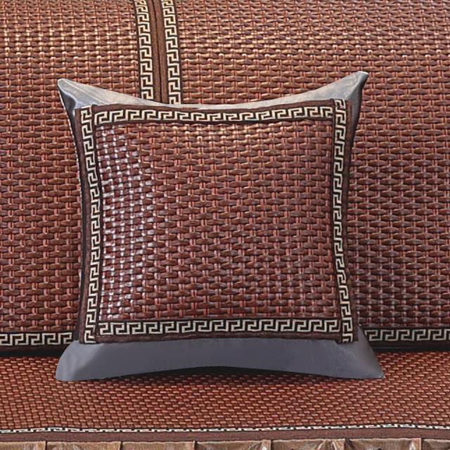 夜金鱼抱枕45*45沙发抱枕套夏季藤席夏天凉席枕头靠垫