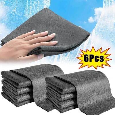 1/6Pcs Magic Cleaning Cloth Reusable Microfiber Glass Window