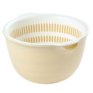 洗菜盆客厅水果盘家用小 厨房多功能双层带盖沥水篮日式