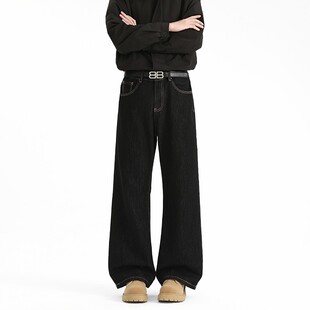 男cleanfit潮牌宽松直筒休闲拖地长裤 牛仔裤 丹宁原牛2021M版 美式