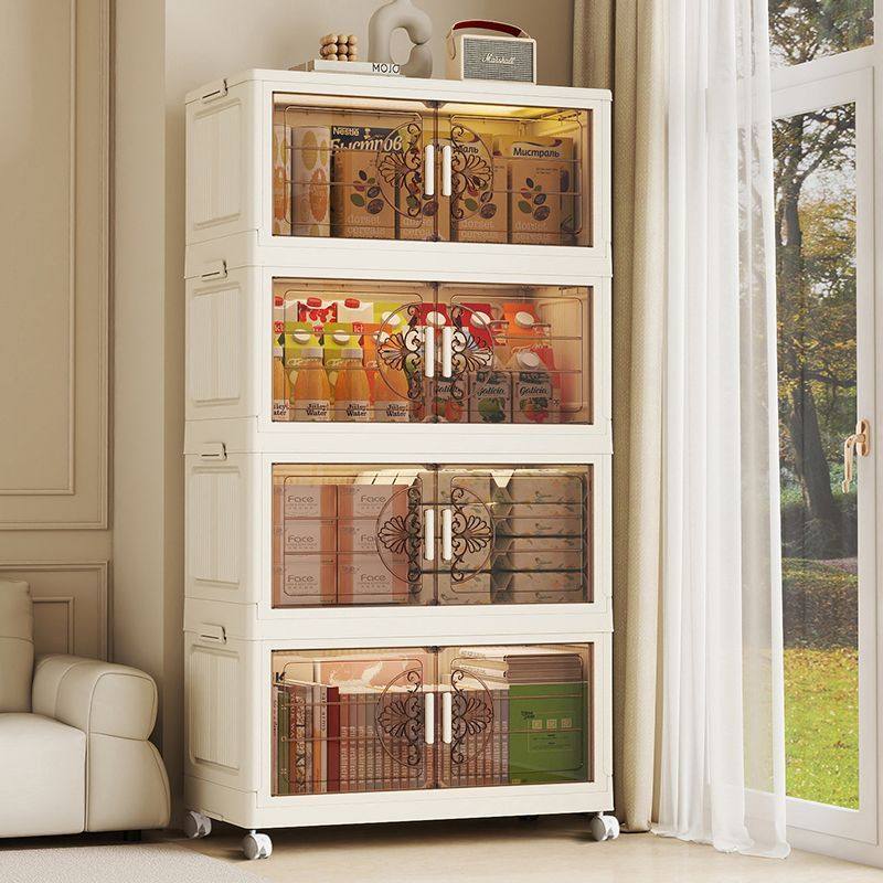 可折叠式多层免安装收纳柜子儿童玩具储物柜客厅零食柜塑料床头柜,收纳整理,收纳柜,淘宝优惠券,粉丝福利购,淘宝优惠卷