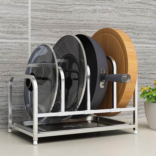 厨伴304不锈钢家用锅盖放置架菜板置物架砧板架厨房用案板收纳架