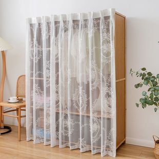 无门柜子遮挡板帘免打孔衣柜防尘帘卧室橱柜鞋柜遮丑帘置物架书柜