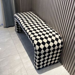 凳门口可坐卧室床尾凳衣帽间服装 入户换鞋 店拍照家用凳一体长条凳