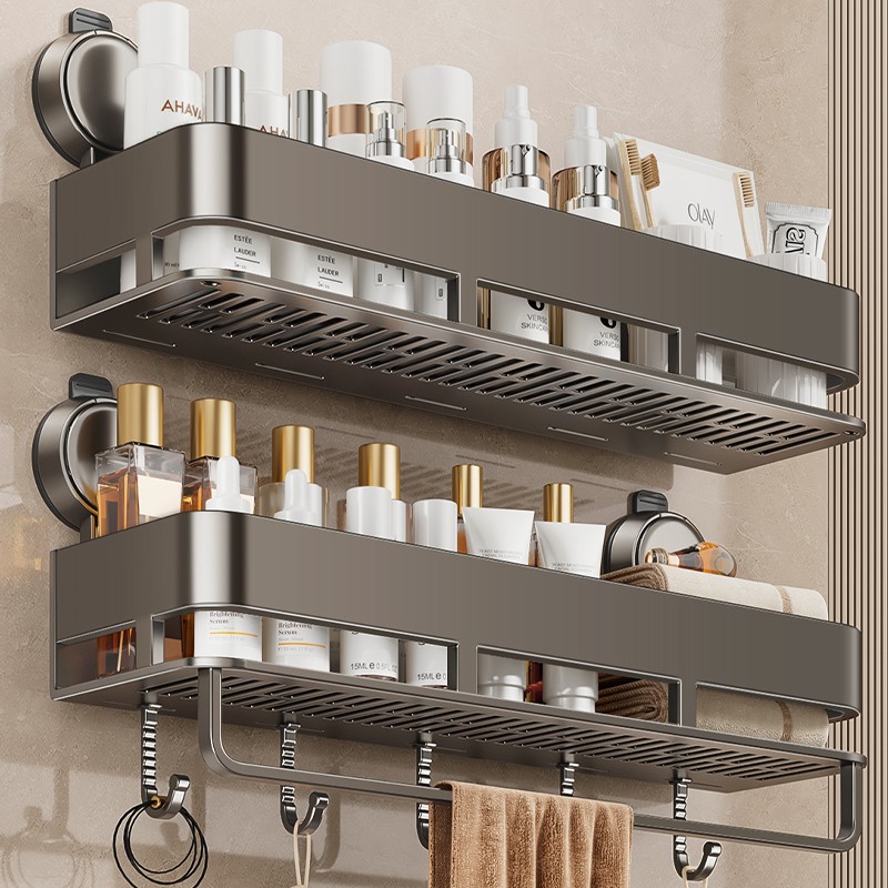 浴室置物架卫生间洗护用品收纳吸盘款挂壁收纳吸盘免打孔壁挂式