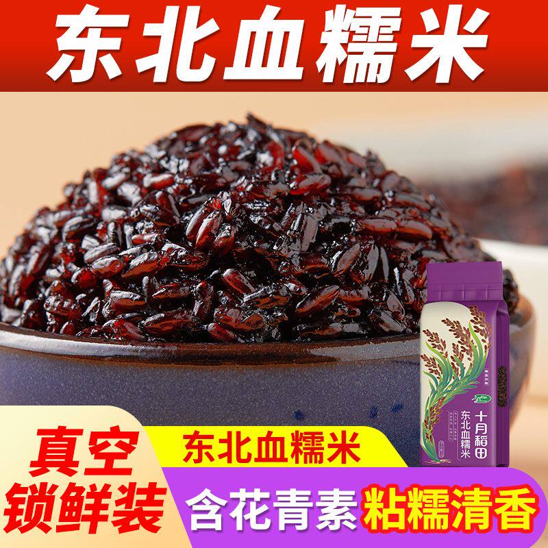 十月稻田东北血糯米正宗1斤/2斤/4斤黑江米粽子米粘米端午节粽子