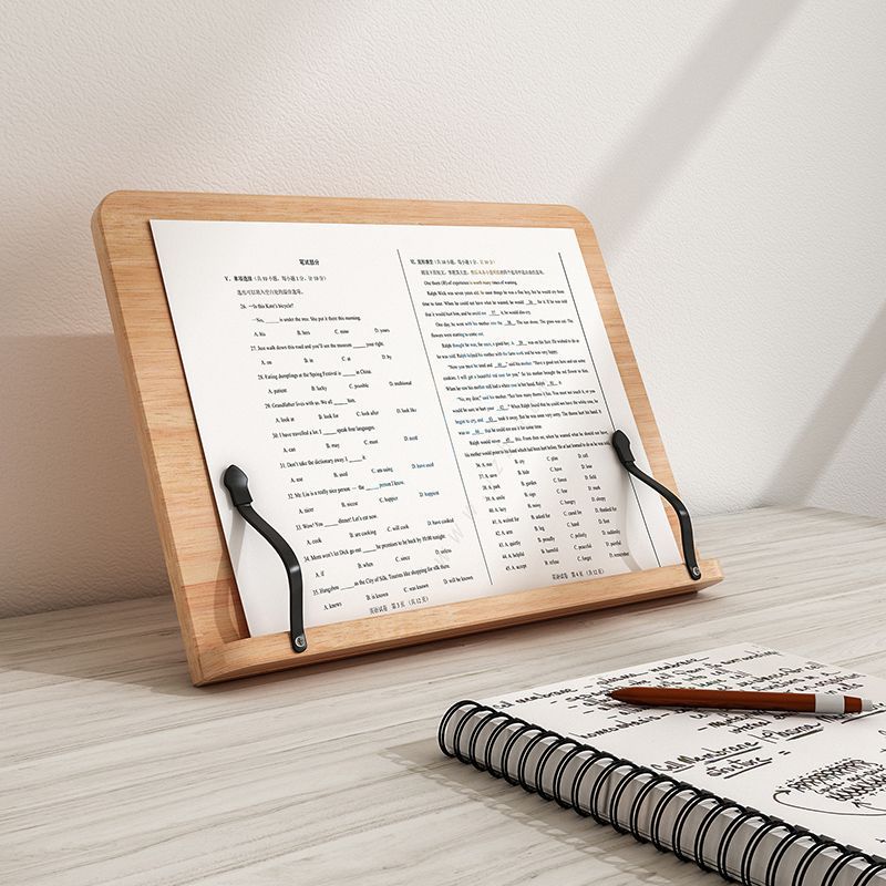 夹书固定器阅读架考研读书架电脑支架支撑架木质桌面上学生用夹书