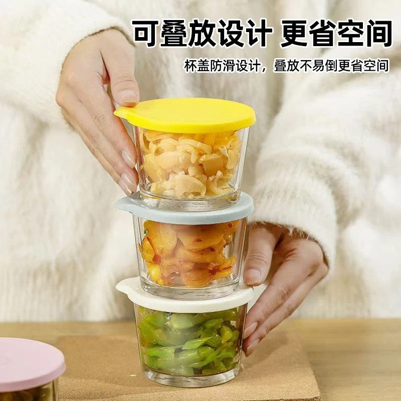 带盖咸菜罐密封保鲜食品收纳冰箱保鲜玻璃蘸料蝶小菜咸菜调料碗f,厨房/烹饪用具,密封罐,淘宝优惠券,粉丝福利购,淘宝优惠卷
