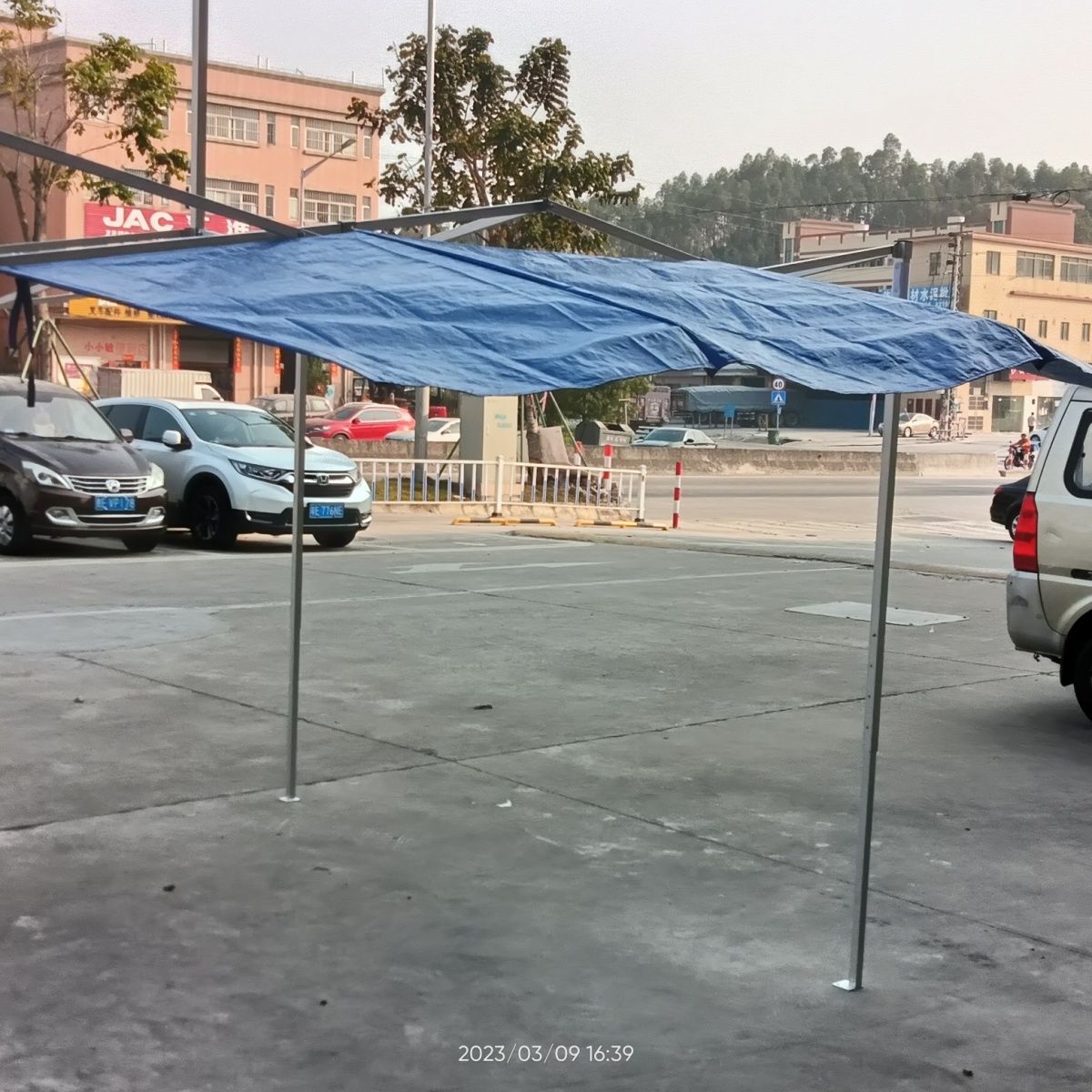 。四脚伞篷铝合金折叠帐篷户外摆摊帐篷雨棚飘布遮阳挡雨布延伸雨