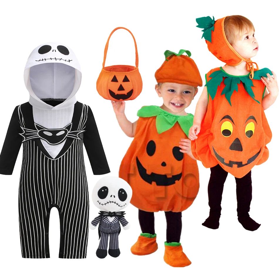 Baby Girl Pumpkin Costume Boy Jack Nightmare Before Xmas Hal