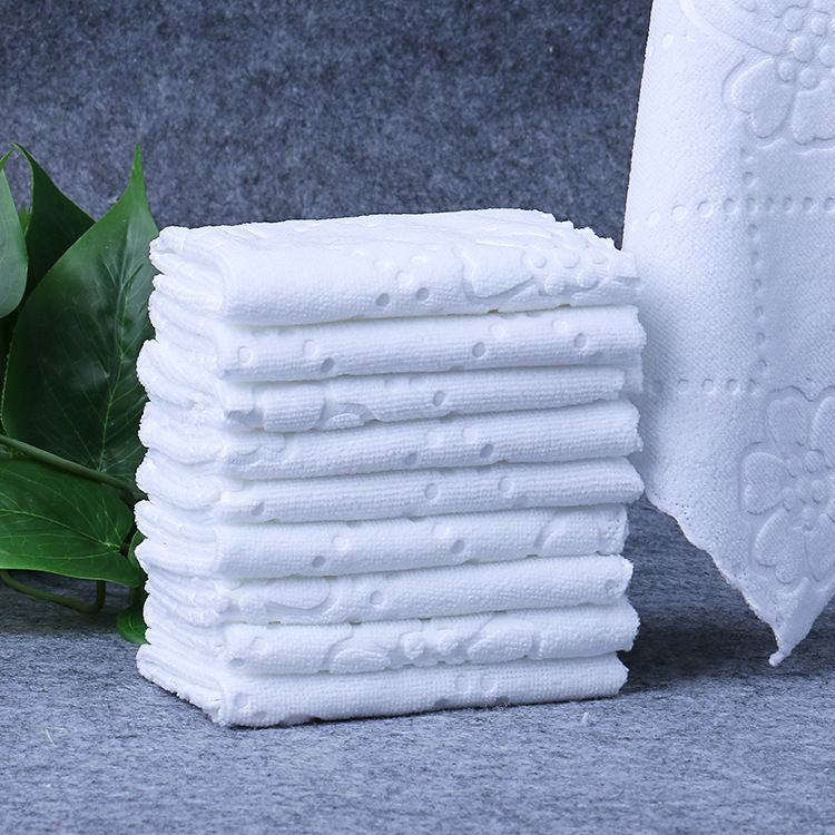 厨房洗碗巾擦手布白色不掉毛小白毛巾正方形酒店一次性抹布餐桌