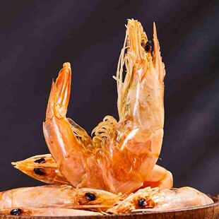 峰旭生鲜渤海即食烤虾干 25年头茬盐田虾 开袋即食 九成干 冷冻