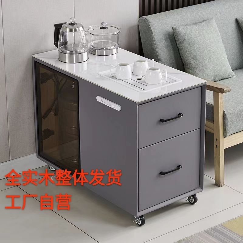 新款智能带轮移动茶桌家用烧水充电边柜爆款茶吧储物长方多功能