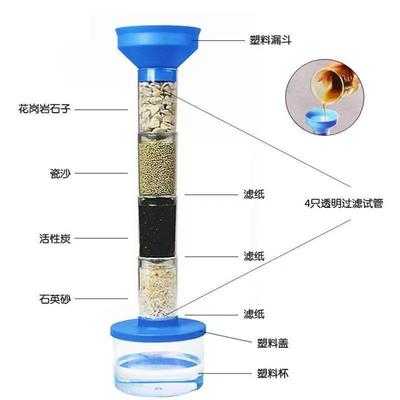 科技小制作净水系统自制净水器模型 diy学生实验套装儿童玩具