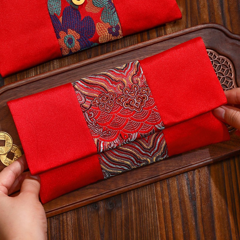 2025新款无字大号万元刺绣仪式感布艺通用款大吉大利福字贺字红包