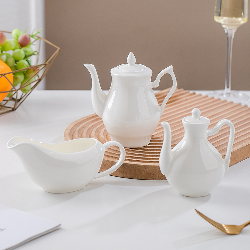 景德镇纯白骨瓷西餐调味瓶