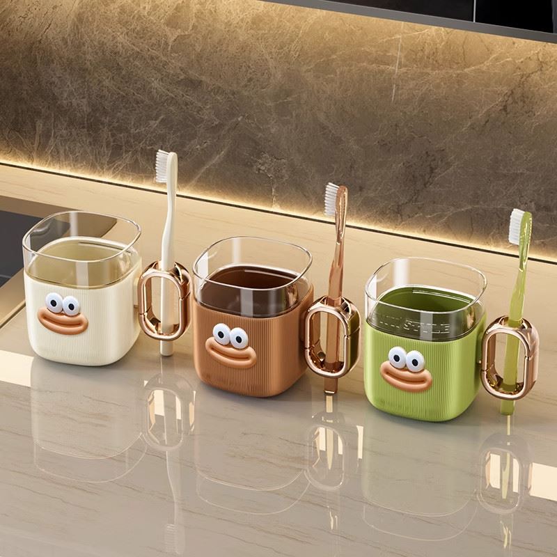 洗漱杯情侣漱口杯儿童牙刷杯家用一家三口轻奢塑料牙杯牙缸刷牙杯