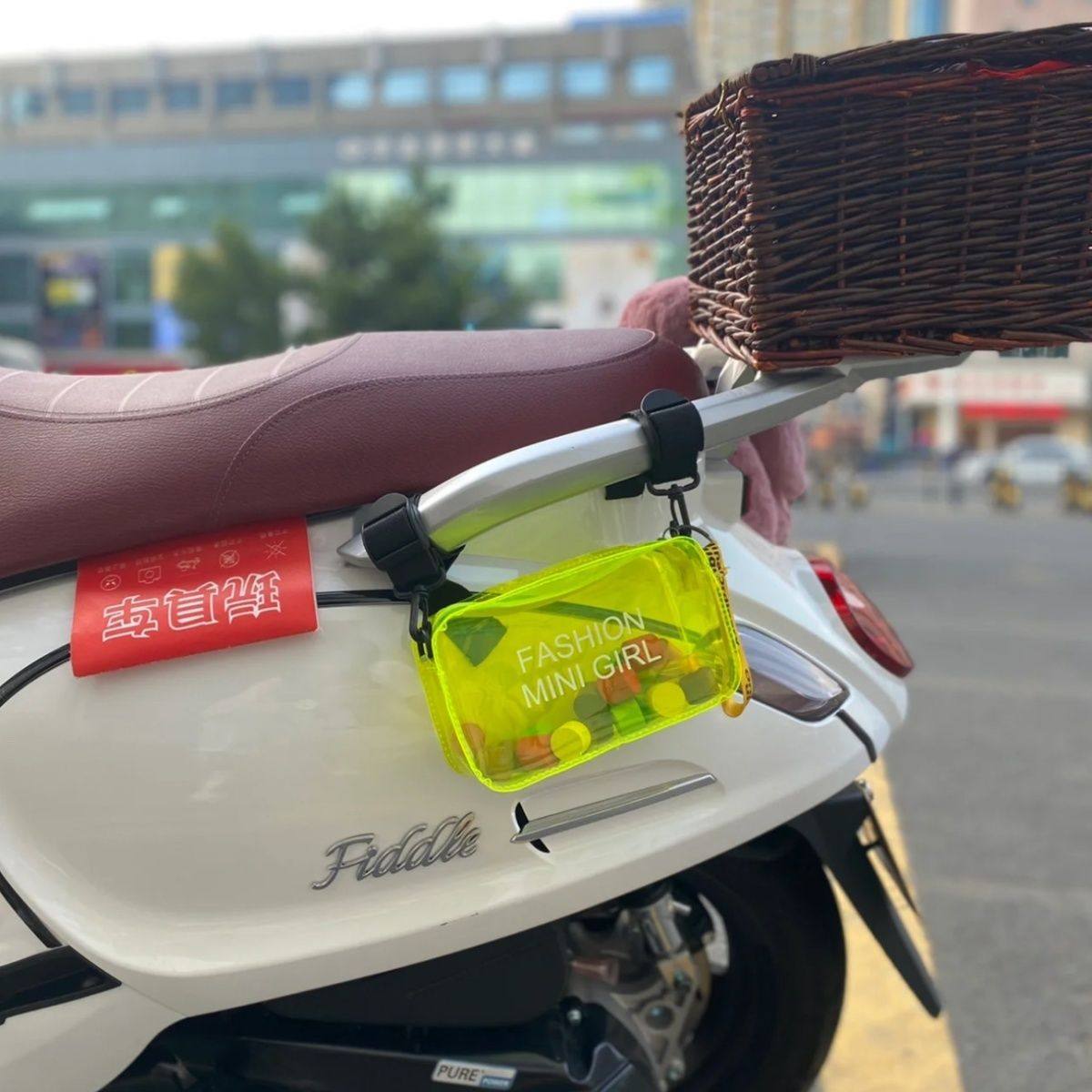 摩托车神器踏板摩托车电动车通用边包工具包储物包横杠侧边挂包骑