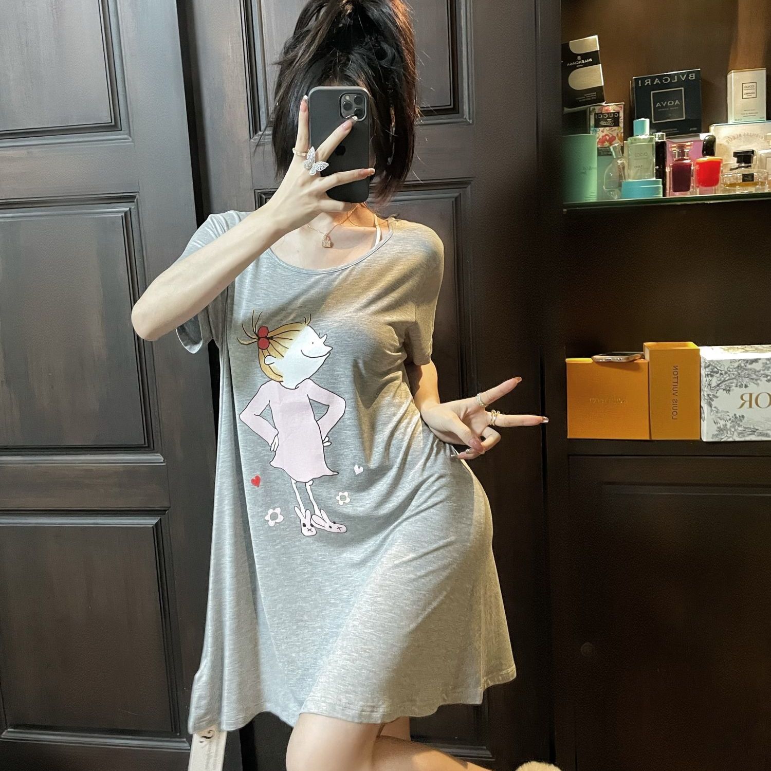 超软莫代尔睡衣日系睡衣女夏睡裙睡裙