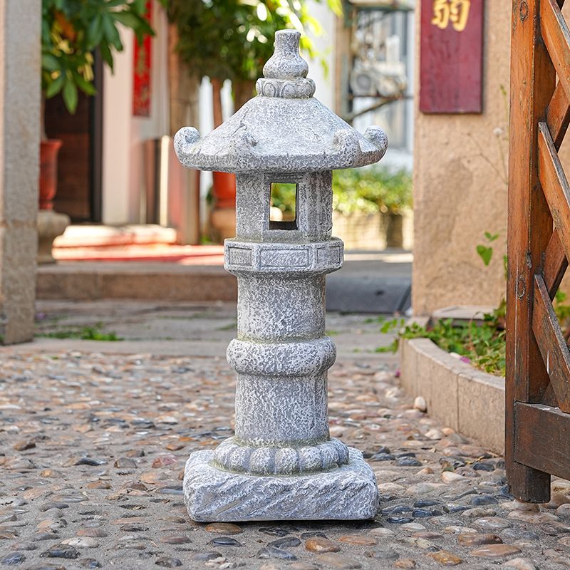 中式造景仿石塔宫灯太阳能摆件户外花园庭院落创意禅意装饰造景