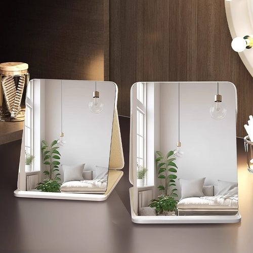 折叠便携化妆镜桌面便携台式小梳妆镜家用办公室宿舍卧室专用镜子