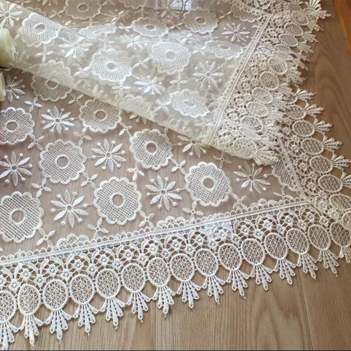 蕾丝绣花防尘盖布桌布遮盖布床头柜冰箱洗衣机电视罩盖布简约现代