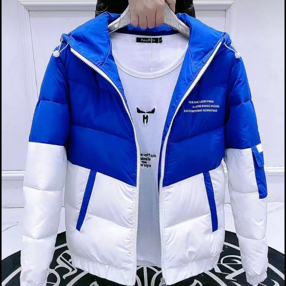 拼色棉衣女冬季时尚年新款情侣ins宽松棉服韩版潮流加厚棉袄外套