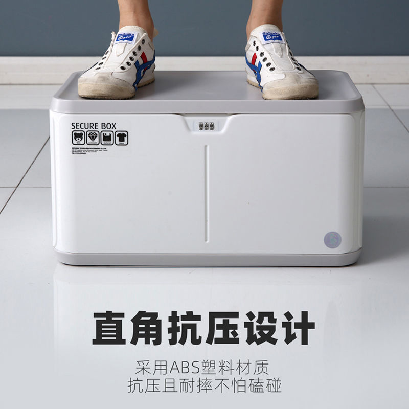 带锁收纳盒车载储物的小箱子密码收纳箱塑料大号学生整理箱家用