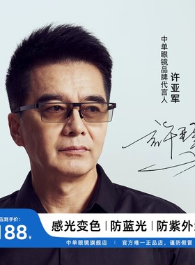 中单【许亚军】高档变色眼镜太阳镜男墨镜防蓝光紫外线2406男士