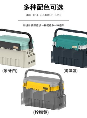 MEBAO/明邦路亚新款轻量版自动品质便携式路亚箱耐磨18升10升双层