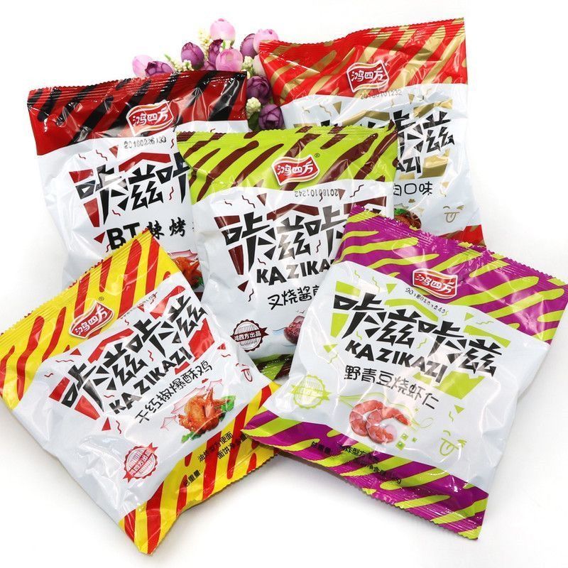 咔滋咔滋干脆面大包烤翅虾仁牛排牛肉味混装多口味混搭一整箱