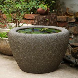 陶瓷鱼缸水缸养鱼阳台睡莲荷花缸室外庭院陶瓷大缸鱼缸老式 大水缸