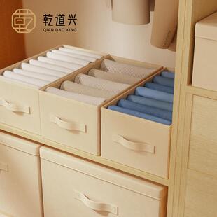 乾道兴裤子1kg分层收纳箱衣柜分格整理箱整理盒家用可折叠