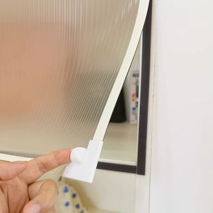 无门柜子遮挡板免打孔磁吸长虹玻璃自粘磁条帘橱衣防水书柜防尘帘
