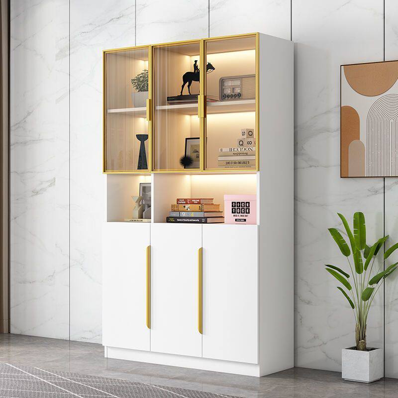 展示柜玻璃透明手办收纳柜子客厅摆放极简防尘柜子储物多层大容量