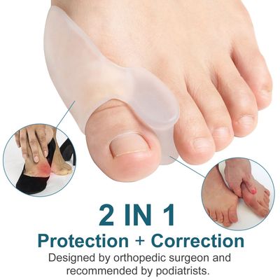 2pcs Hallux Valgus Silicone Gel Big Toe Separator Spreader O