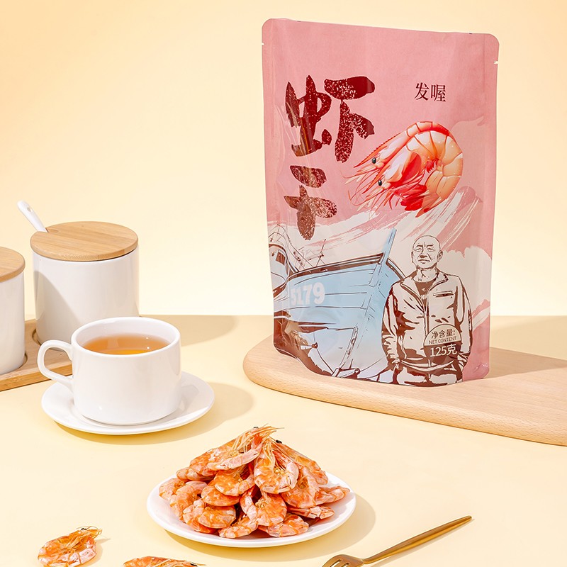 电烤脆皮虾白虾干海味零食开袋即食海虾零食