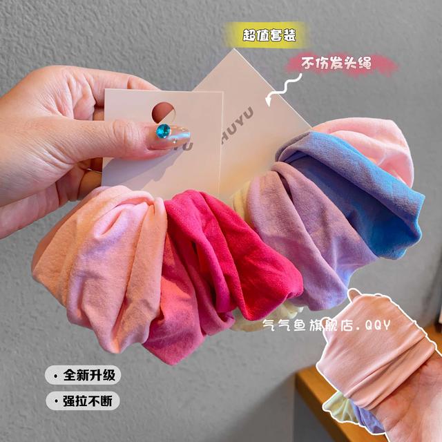 春季少女加宽头饰超高弹力不伤发橡皮筋小女孩扎头发头绳女童发饰