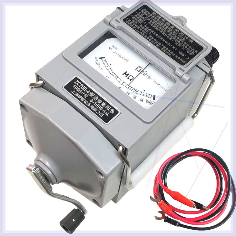 可定制电工摇表ZC25-3型0-50表ZC25-41000V绝缘电阻测量塑壳铝壳0