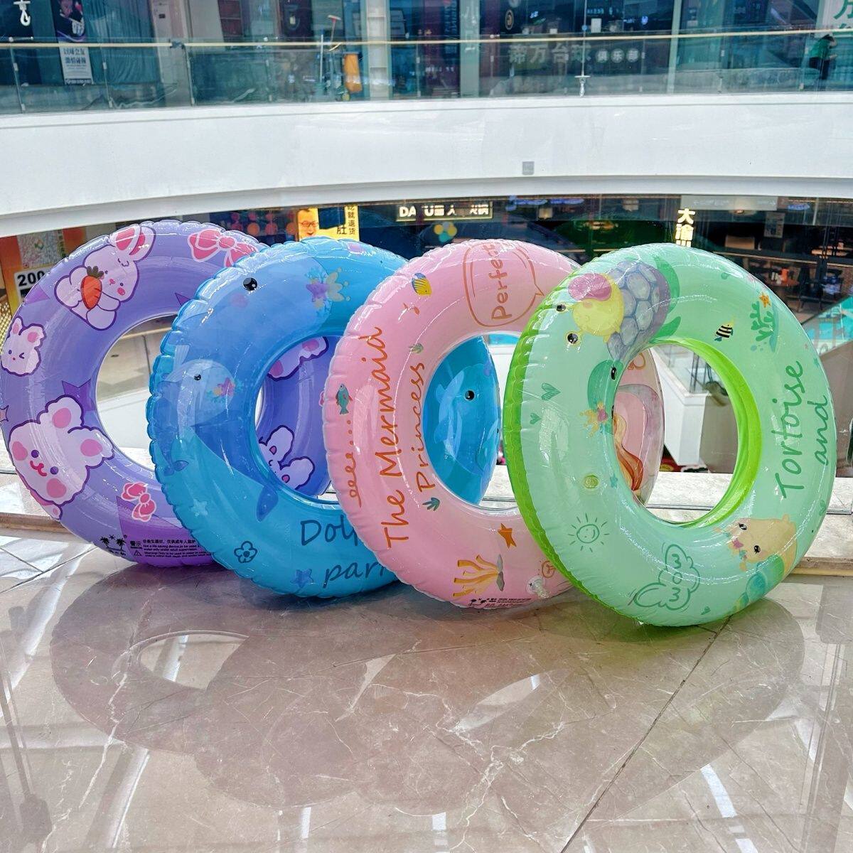 Мультяшный надувной плавательный круг для мальчиков для начинающих, защита от опрокидывания, увеличенная толщина 